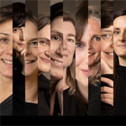 collage of portraits of female researchers by Lieve Blancquaert